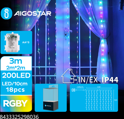 Tira Luces Led Navidad Ventana Varios Colores 2 mt Pilas